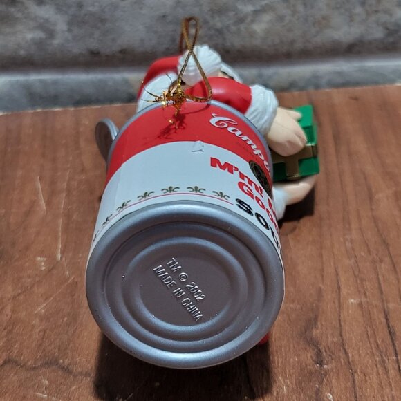 Campbells Soup Jack in a Box Kid Santa Soup Can Christmas Ornament 2002 - Picture 5 of 11
